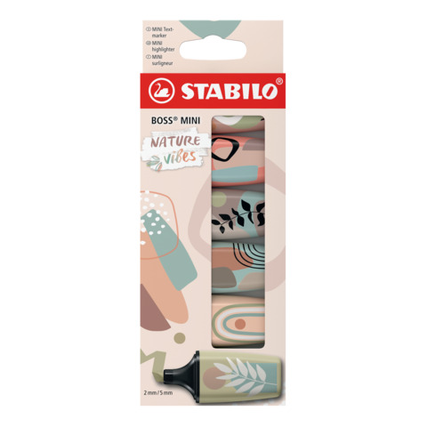 Evidenziatori Stabilo Boss® Mini NatureVibes - conf. 6 colori assortiti 07/06-31